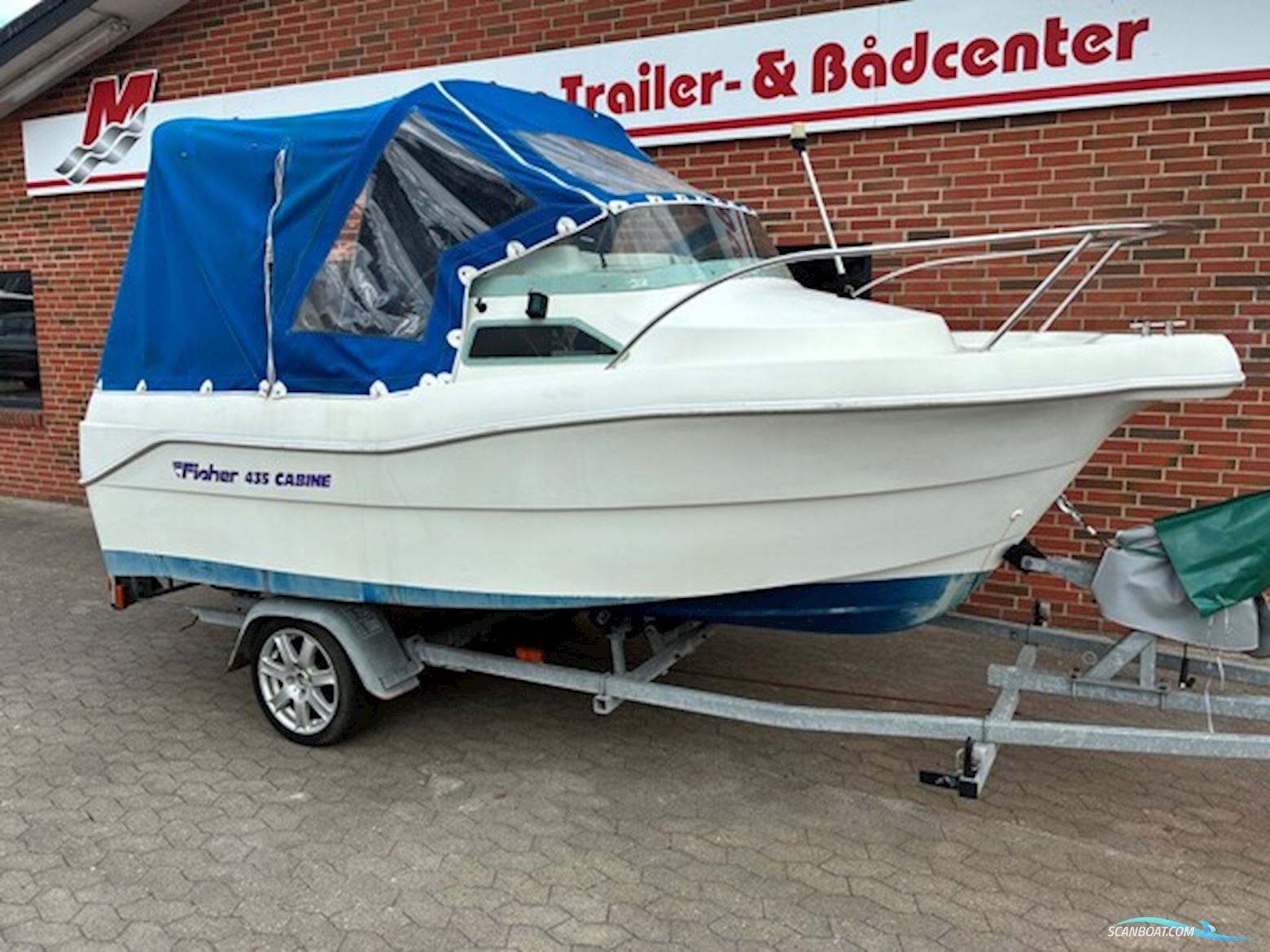 Ørnvik Fisher 435 Cabin m/Mariner F40 hk Efi 4-Takt og Brenderup Trailer - Solgt !