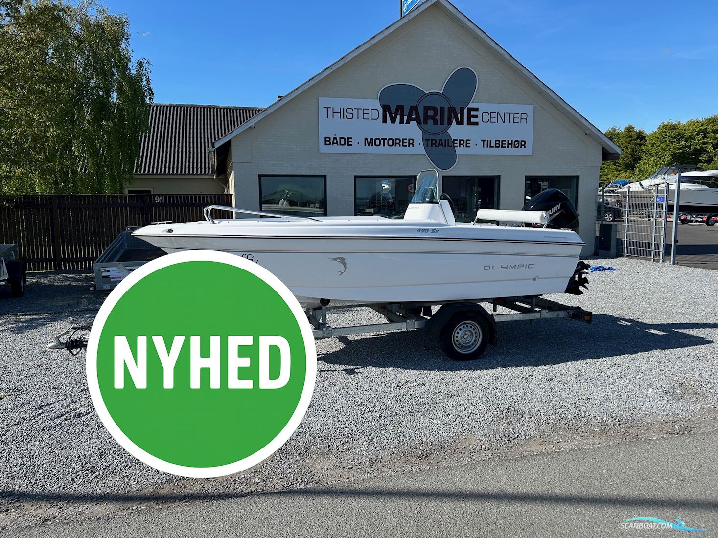 Olympic 490 SX Motorboten 2021, met Mercury motor, Denemarken