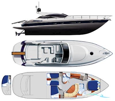 Pershing 50 Motorboten 2007, met Man motor, France