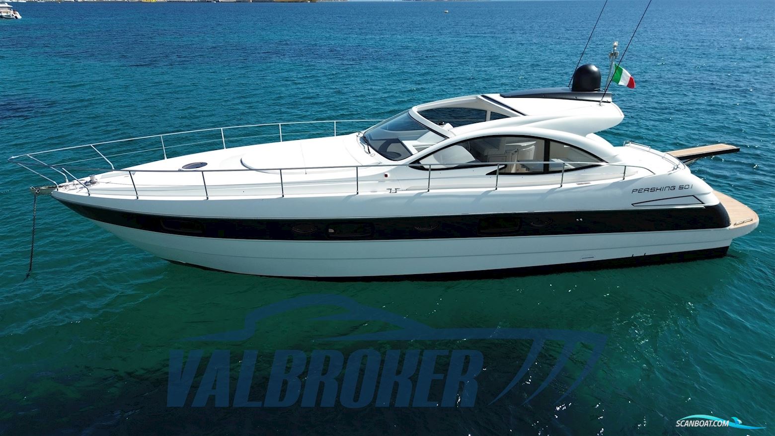 Pershing 50.1 Motorboten 2011, met Man R6 800 CR motor, Italië