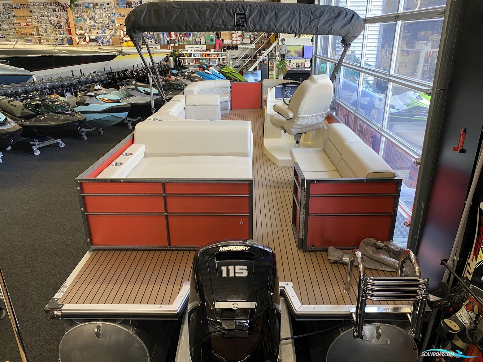 Pontoonboot 25FT 3-Tubes Red