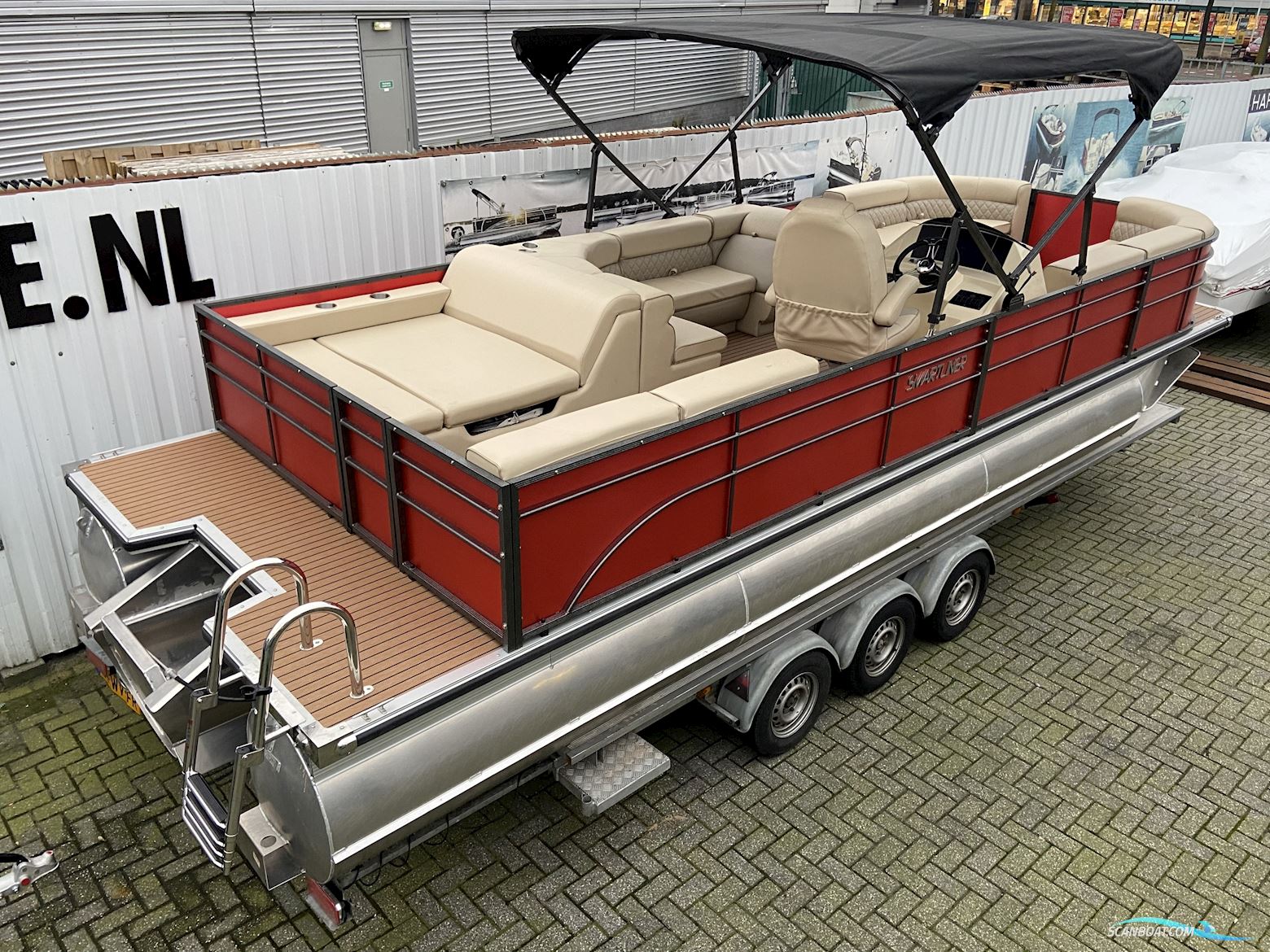 Pontoonboot 25FT 3-Tubes Red