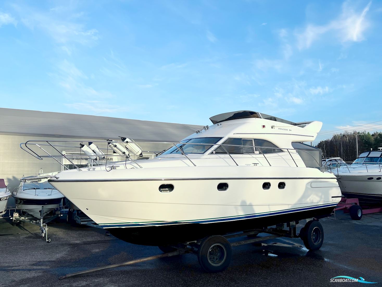 Princess 34 Flybridge Motorboten 1996, met 2 x Volvo Penta KAD 42 motor, Sweden