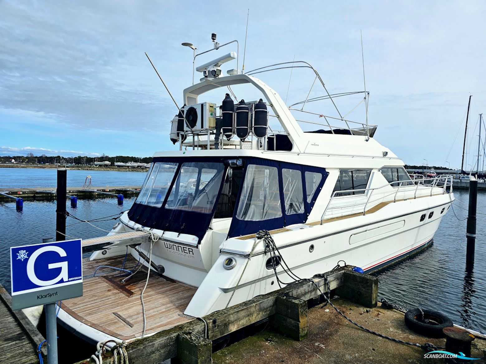 Princess 55 / 61 Fly Volvo Penta Tamd 122 Motorboten 1989, met Volvo Penta Tamd 122 motor, Sweden