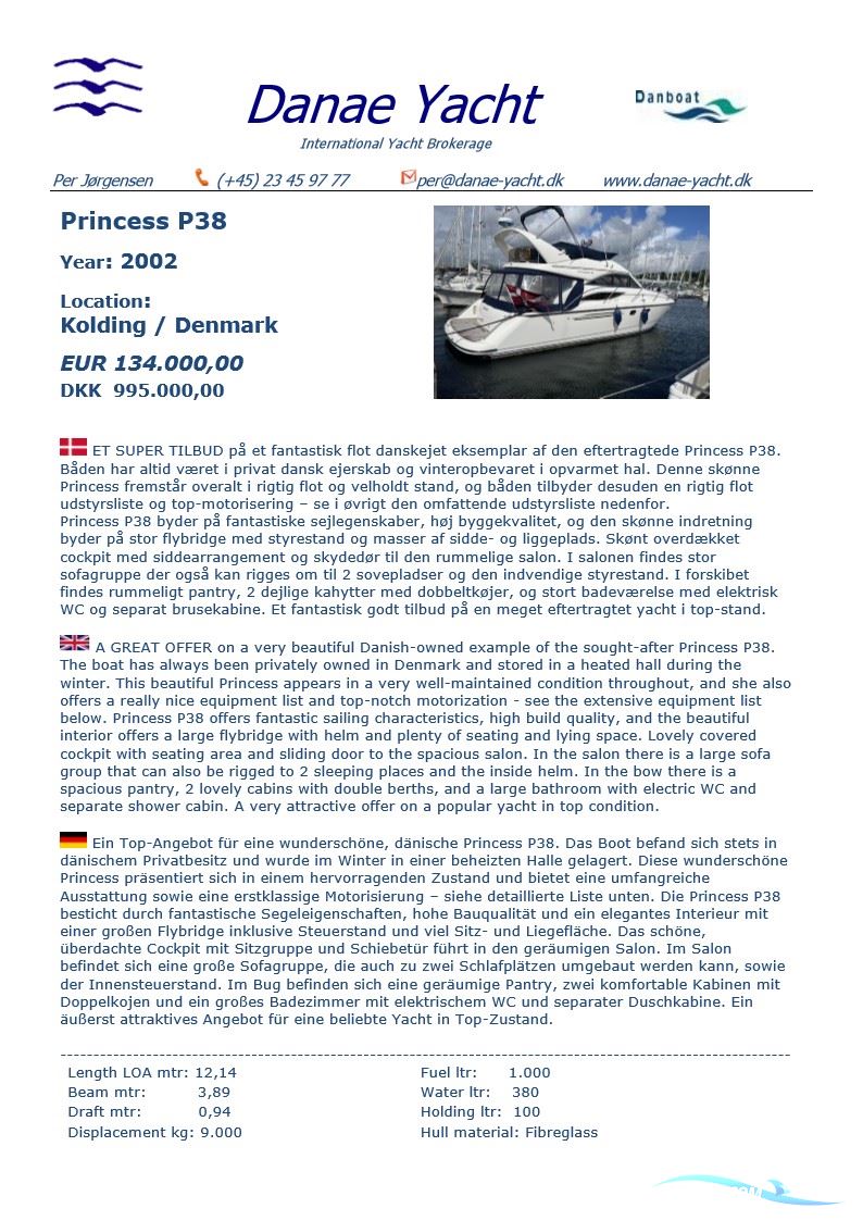 Princess P38 fly