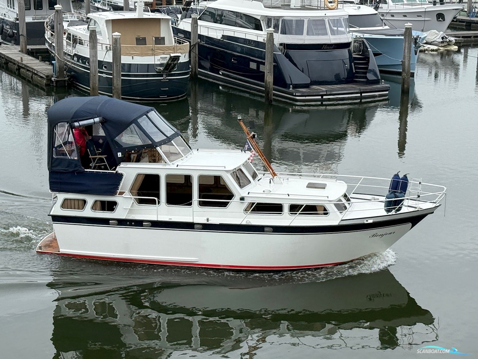 Proficiat Kruiser 9.75 AK Cabrio Motorboten 1990, met Ford motor, The Netherlands