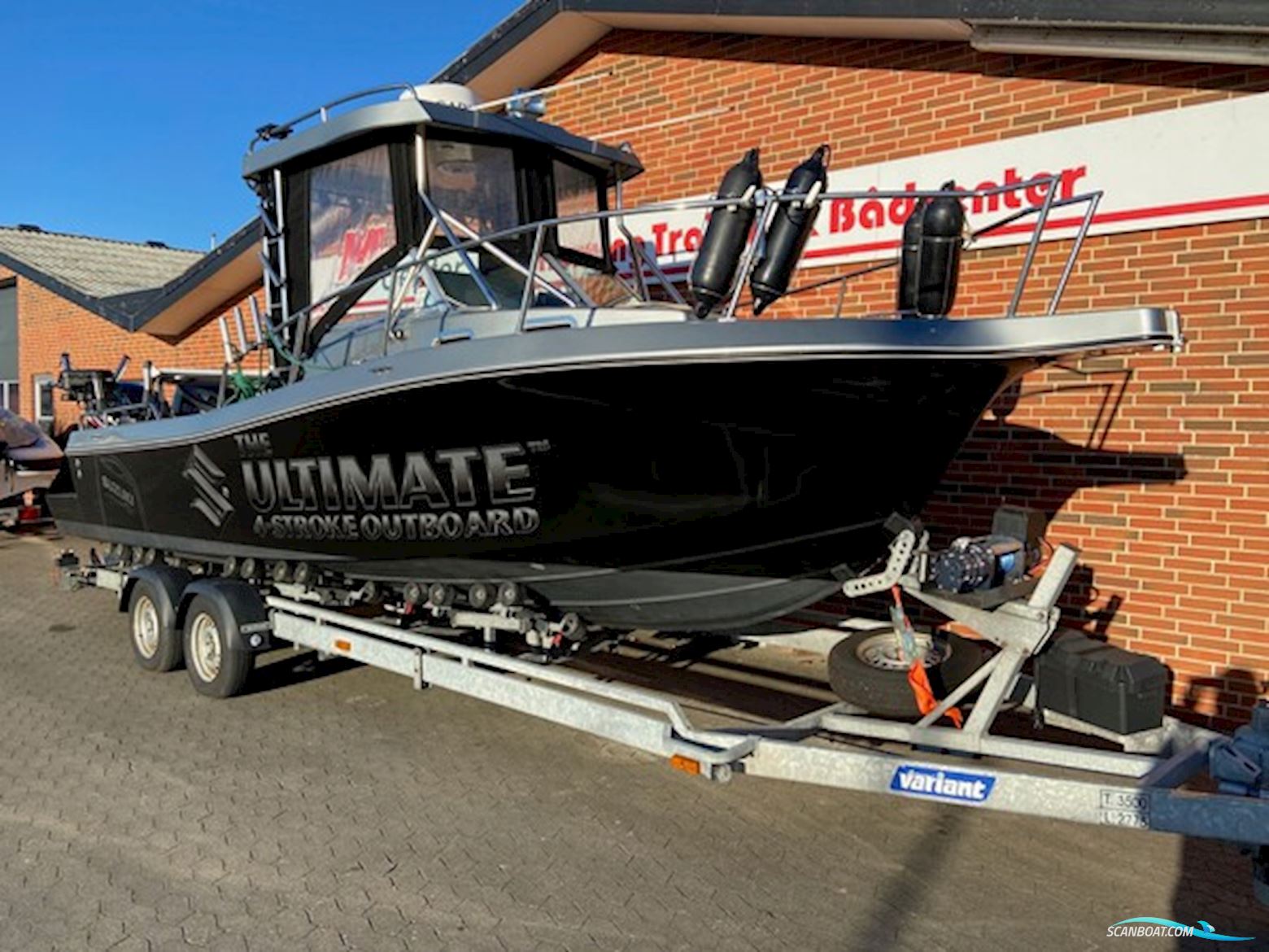 Profisher Cutter 223 WA m/2 stk. Suzuki DF200 hk og Variant buggitrailer - NU NEDSAT KR. 50.000,- !