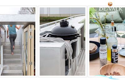 Qrooz Floating Appartment Motorboten 2019, met Evinrude motor, The Netherlands