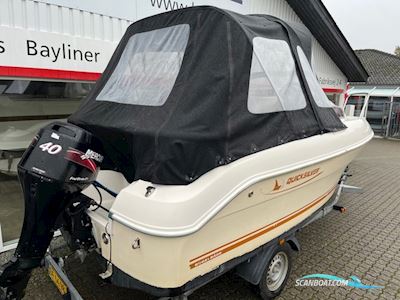 Quicksilver 470 Cruiser Med 40 hk Mercury-Efi 4 Takt og 1000 kg Brenderup Bådtrailer Motorboten 2008, met Mercury motor, Denemarken