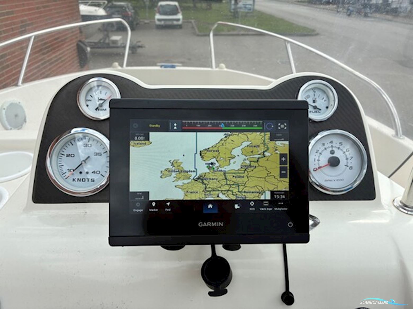 Quicksilver 555 Open m/Mercury F150 hk EFI 4-takt og Brenderup trailer