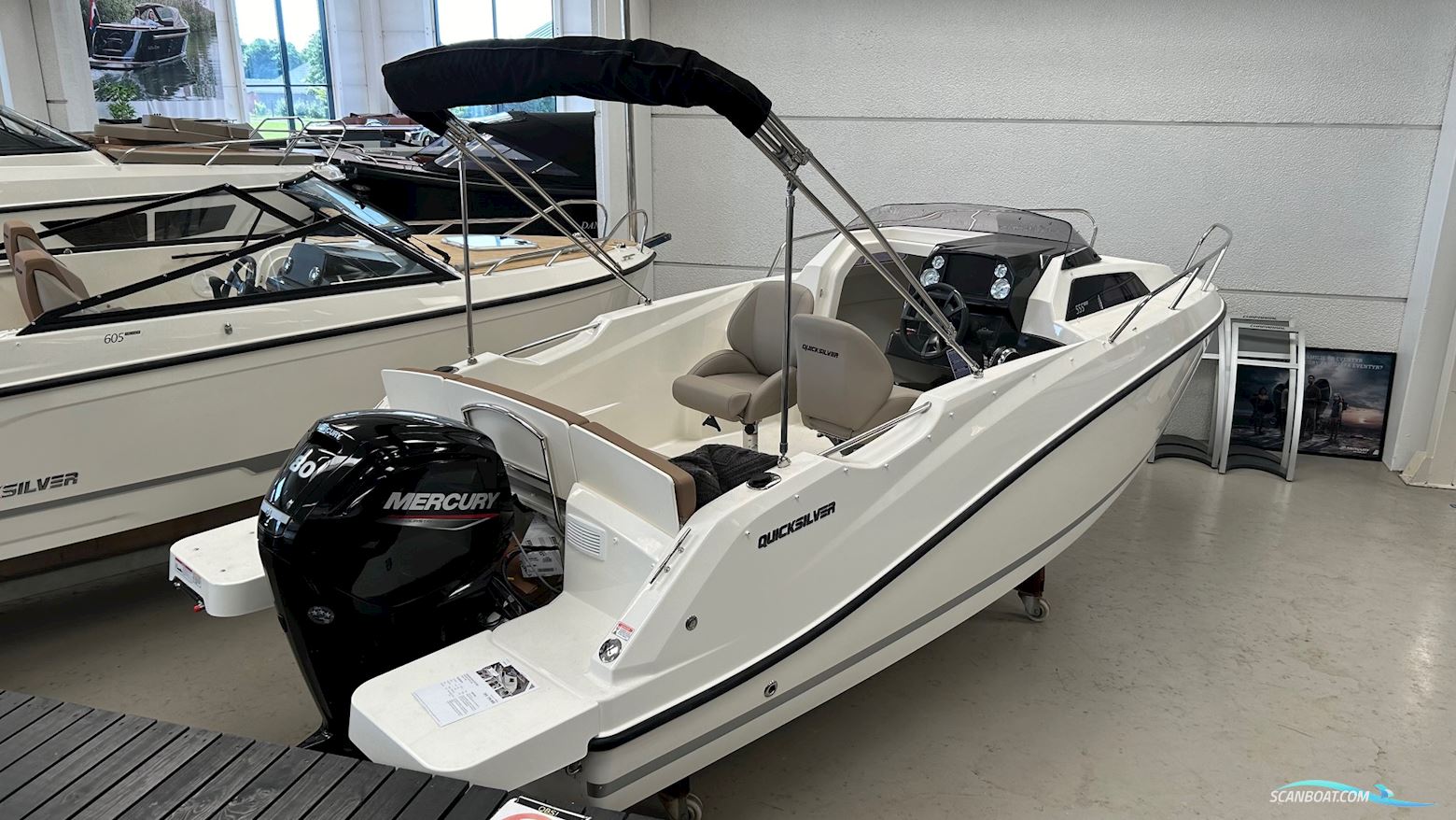 Quicksilver Activ 555 Cabin Motorboten 2025, met Mercury 80 hk 4-Takt motor, Denemarken