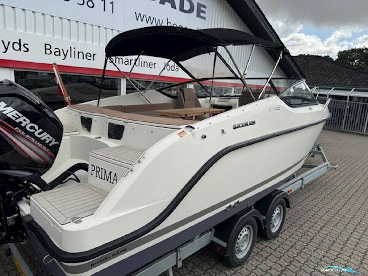 Quicksilver Activ 645 Cruiser med F115 hk Mercury-EFI 4 takt 2,1L XL og Variant Ocean 2000 bådtrailer med el-spil