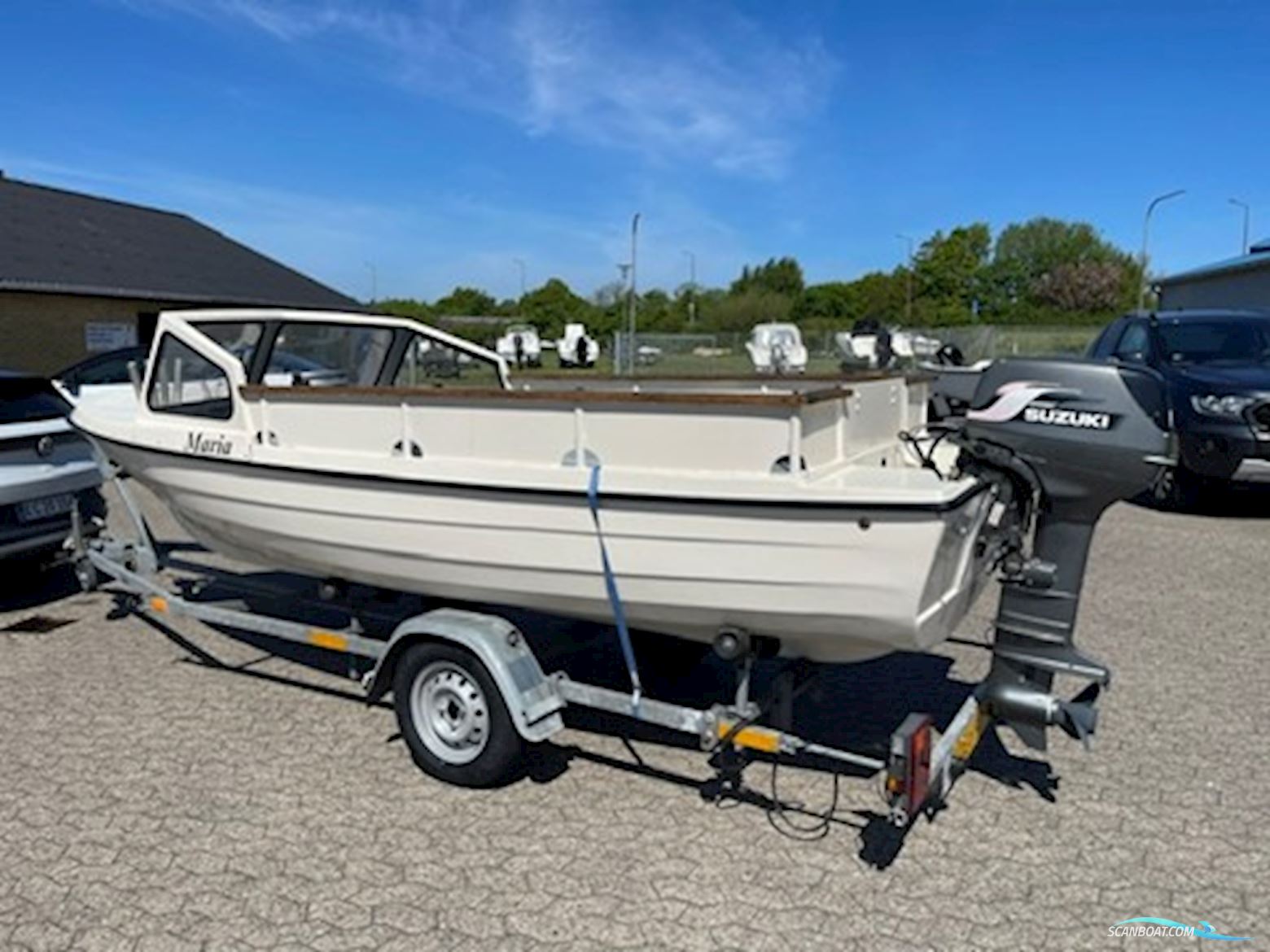 Rana Med Suzuki 30 hk Samt Trailer Motorboten 1985, met Suzuki motor, Denemarken