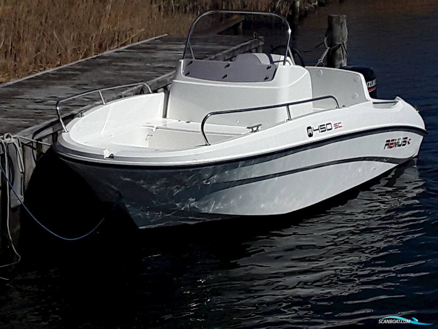 Remus 450 Styrepultbåd Motorboten 2019, met Suzuki DF60 Atl motor, Denemarken