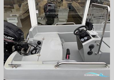 Ryds 438 BF Big Fish med F20 Mercury ELPT 4 takt og 500 kg Brenderup bådtrailer Motorboten 2017, met Mercury motor, Denemarken
