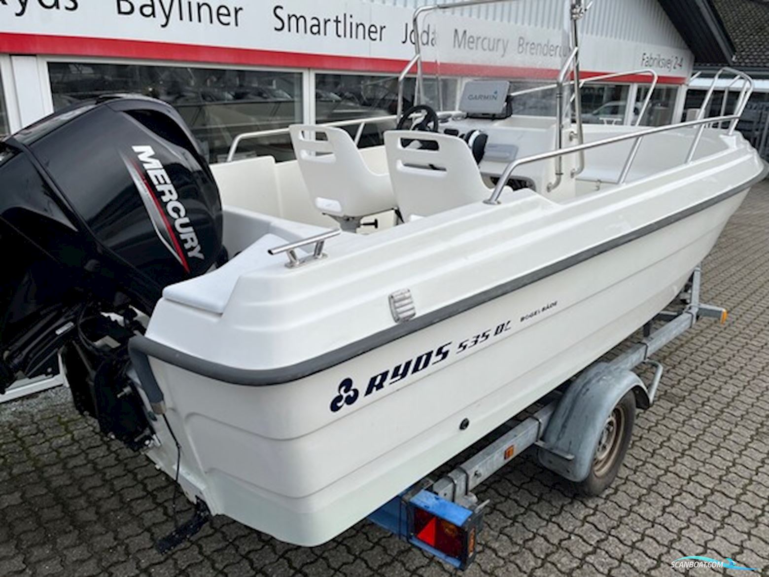 Ryds 535 DL Med 60 hk Mercury-Efi 4 Takt og 1000 kg Galaxy Bådtrailer