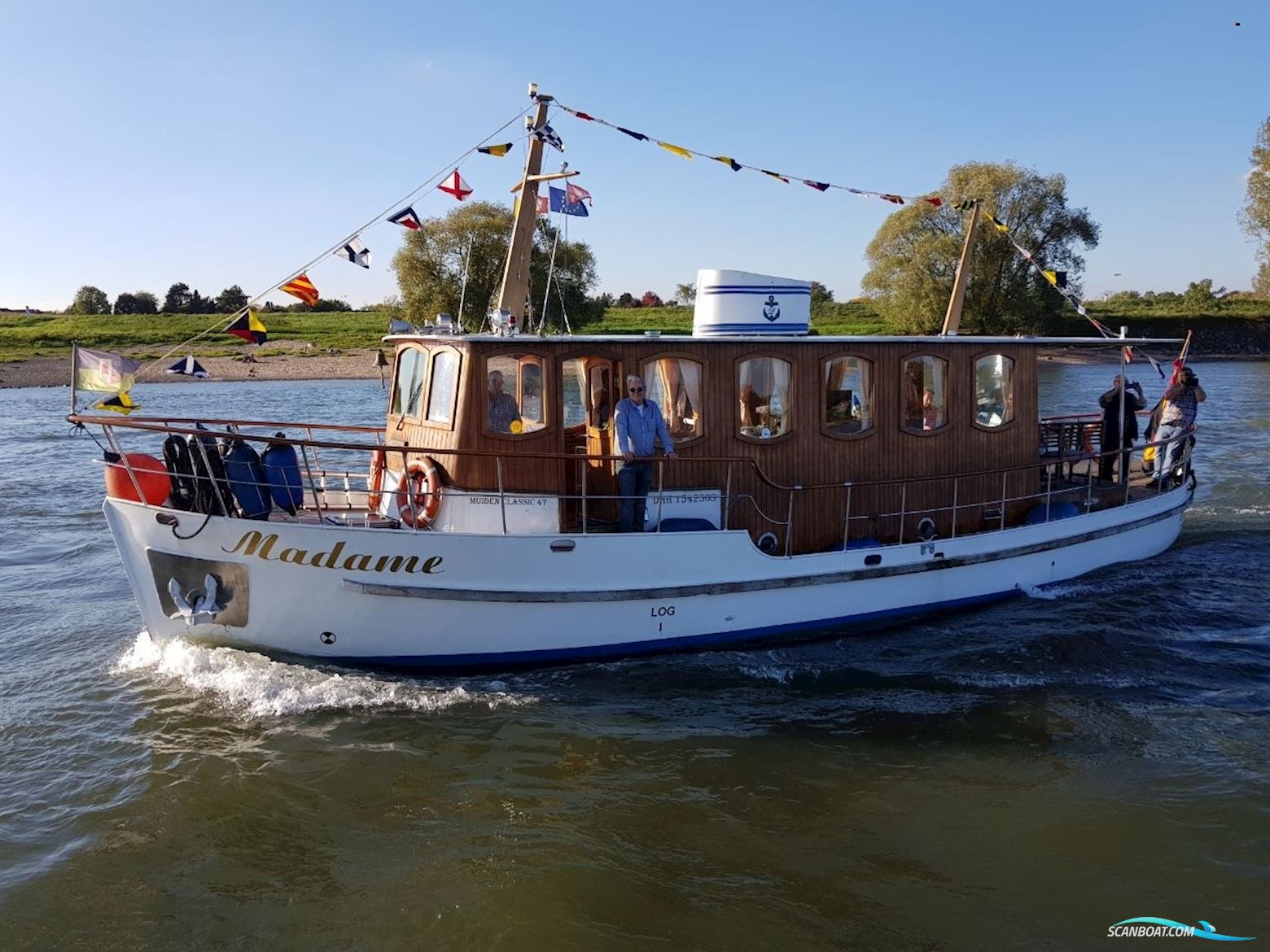 Salonboot 14.85 Motorboten 1949, met MAN motor, The Netherlands