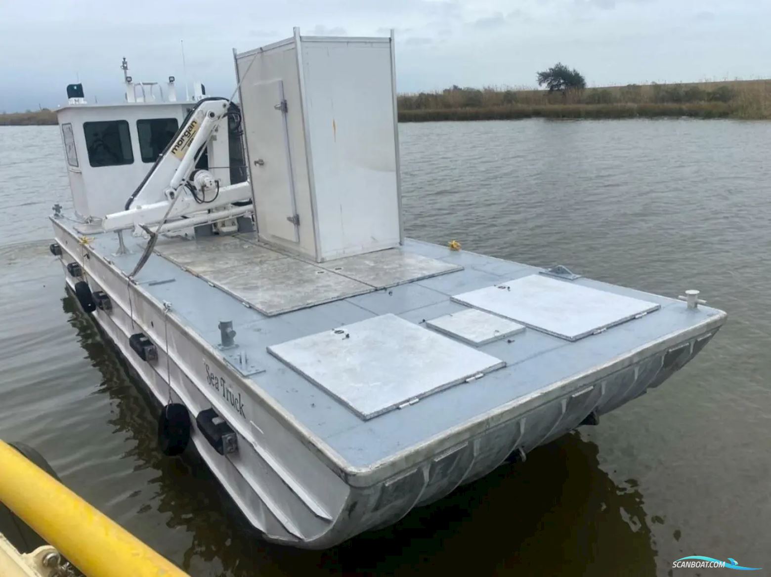 Sea Truck Aluminum Barge Motorboten 1985, met Yamaha motor, Virgin Islands