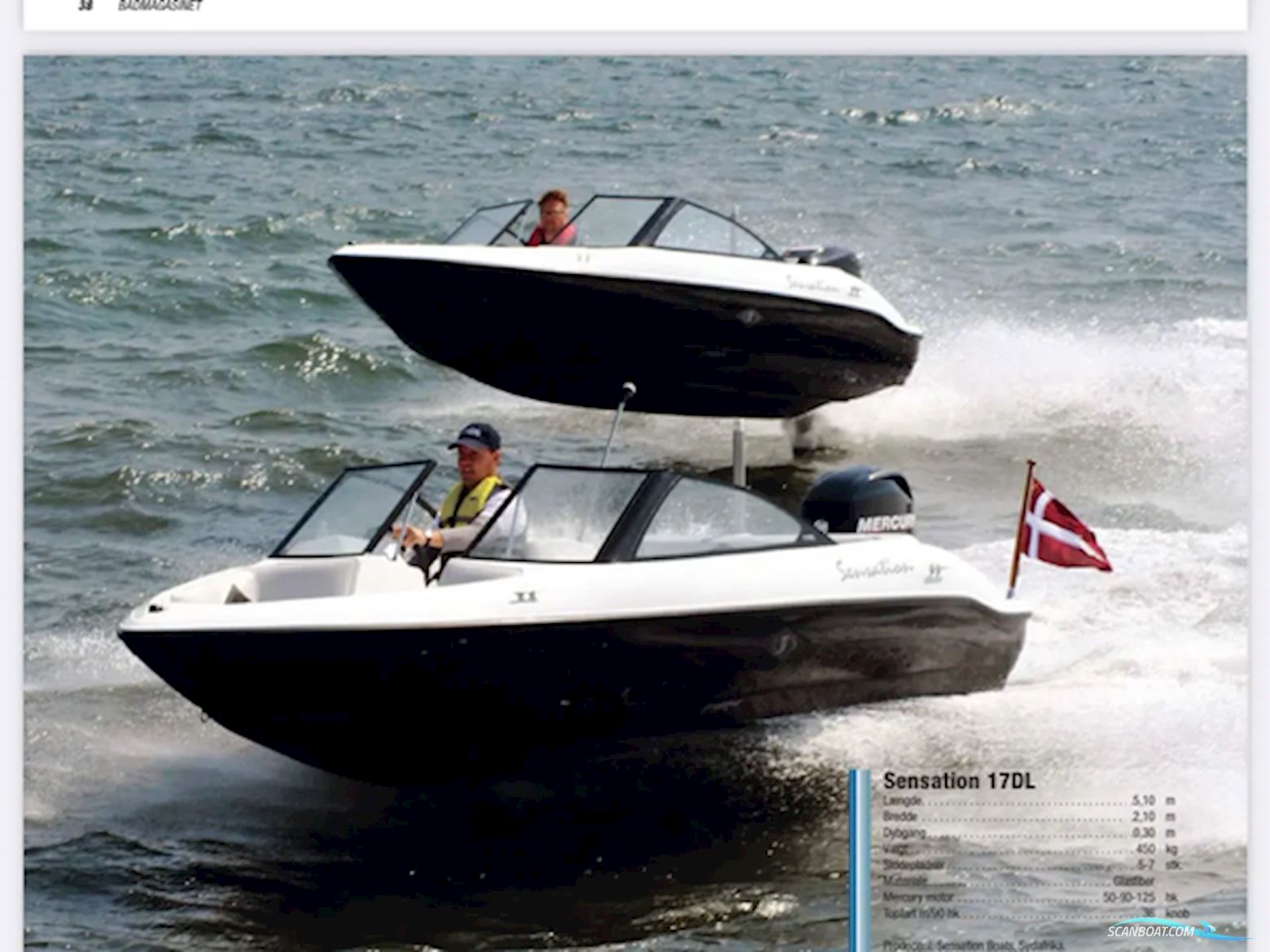 Sensation DL17 Motorboten 2011, met Mercury motor, Denemarken