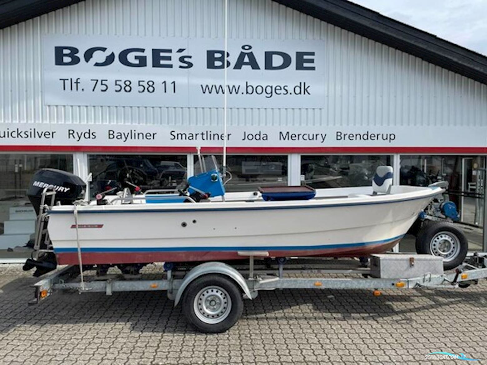 Silver Viking 16 fod styrepultsbåd med 40 hk Mercury-EFI 4 takt Motorboten 2025, met Mercury motor, Denemarken