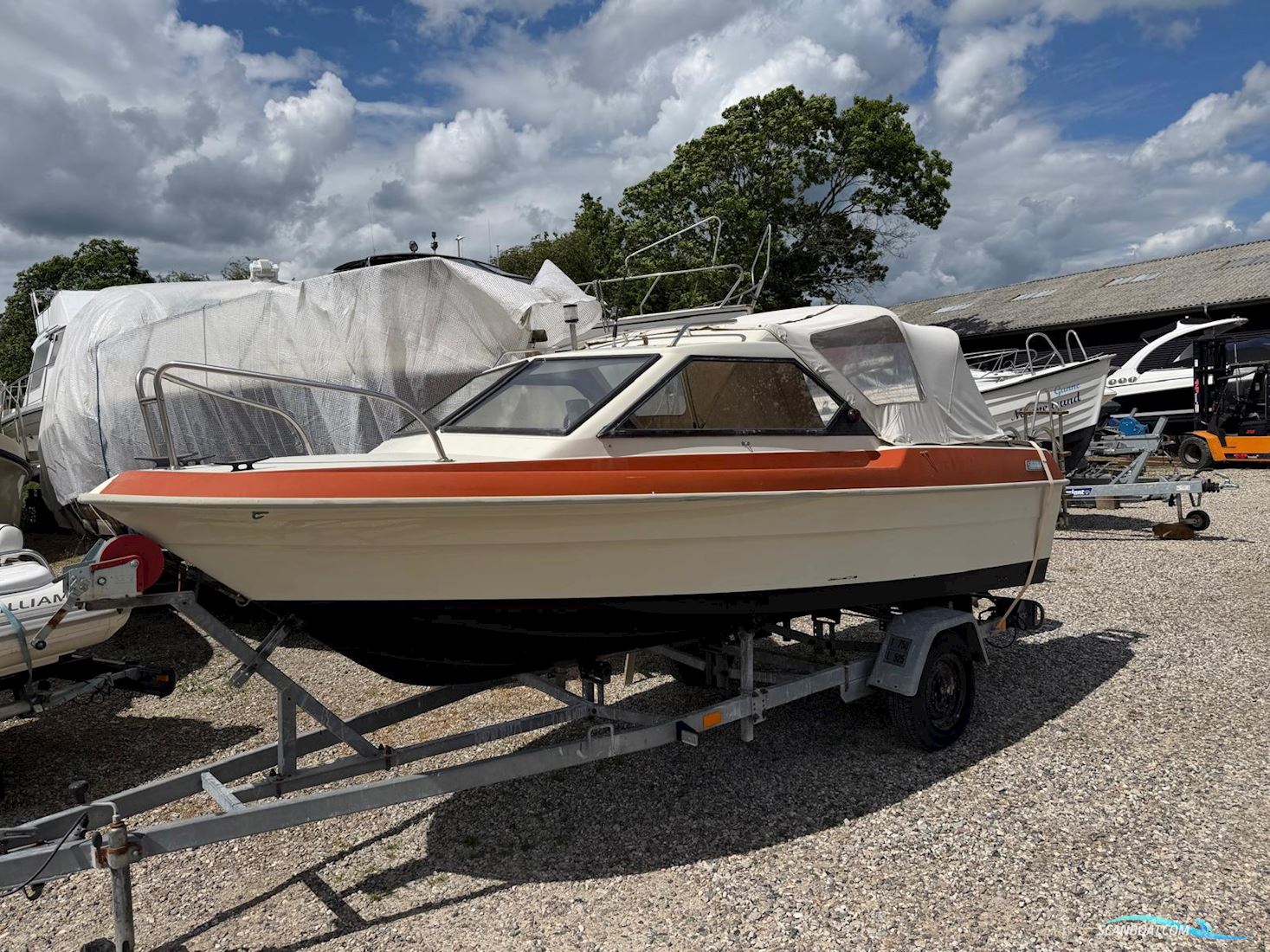 Skibsplast 490 HT Motorboten 1985, met Honda 30HK motor, Denemarken