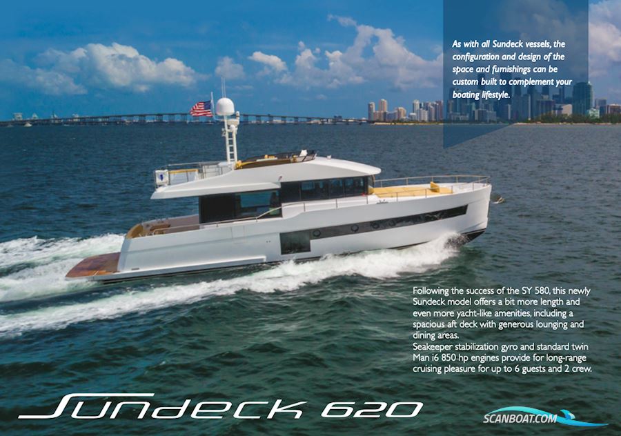 Sundeck 620 Motorboten 2024, met Cummins motor, Monaco