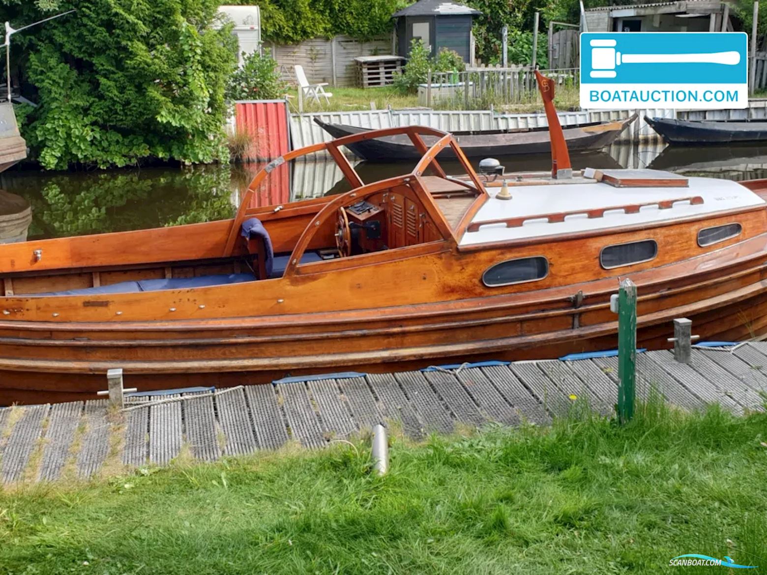 Swedish Yachtbuild Spitsgatter Motorboten 1950, met Yanmar motor, The Netherlands