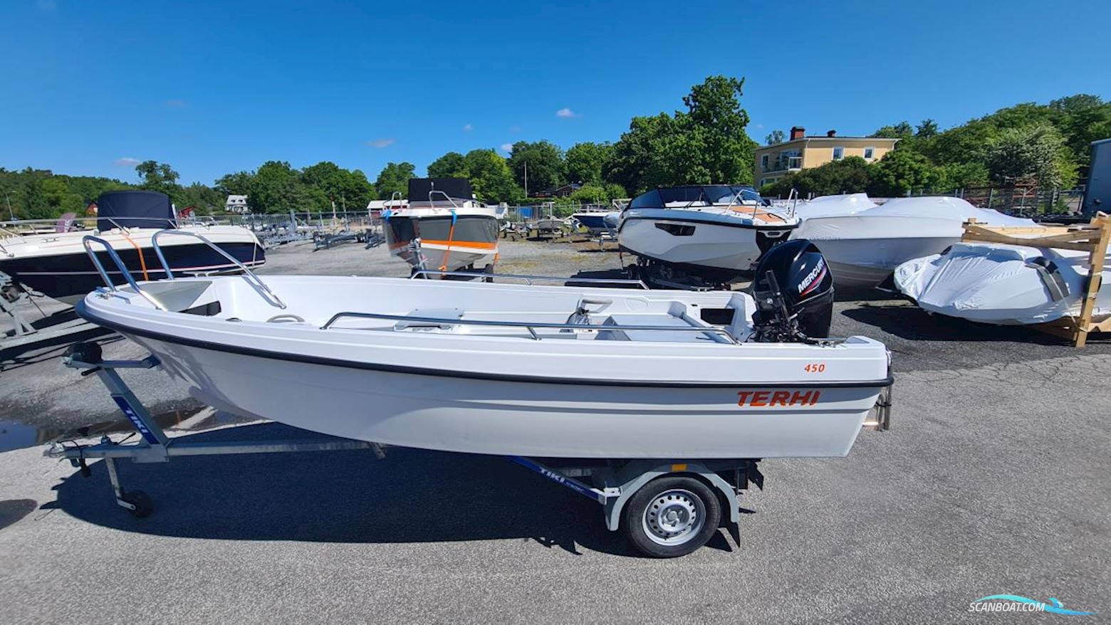 Terhi 450 Motorboten 2022, met Mercury motor, Sweden