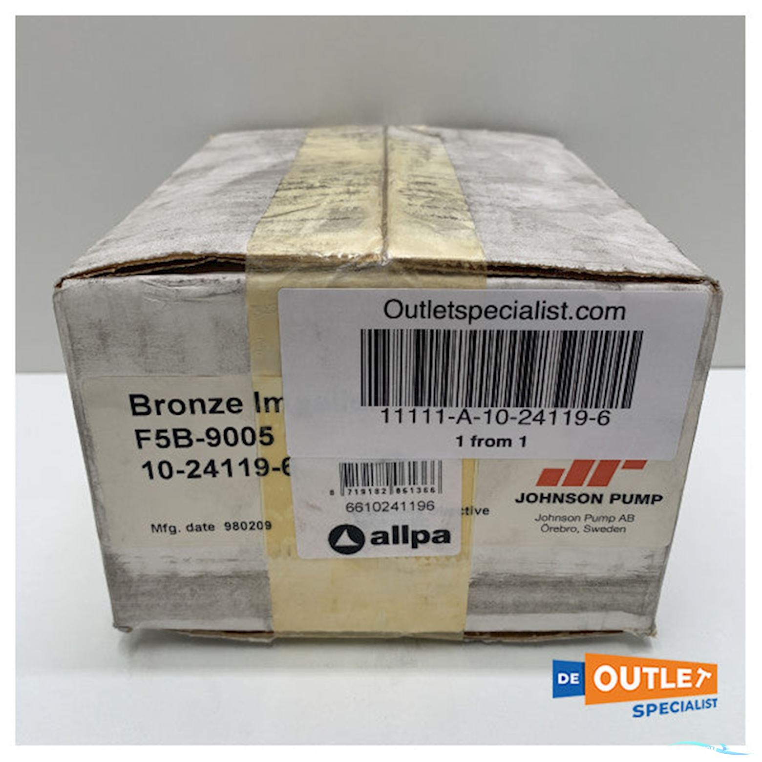 Johnson Spx Flow F5B-9005 Bronze Impeller Koelwaterpomp Flensmontage