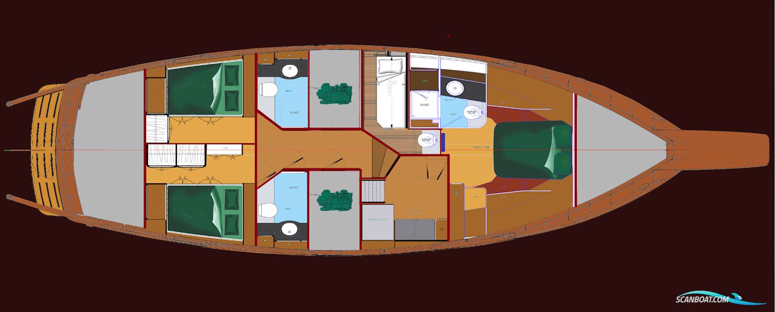 53ft Motorsailer, Shallow Water, Lifting Keel, Ketch Rigged