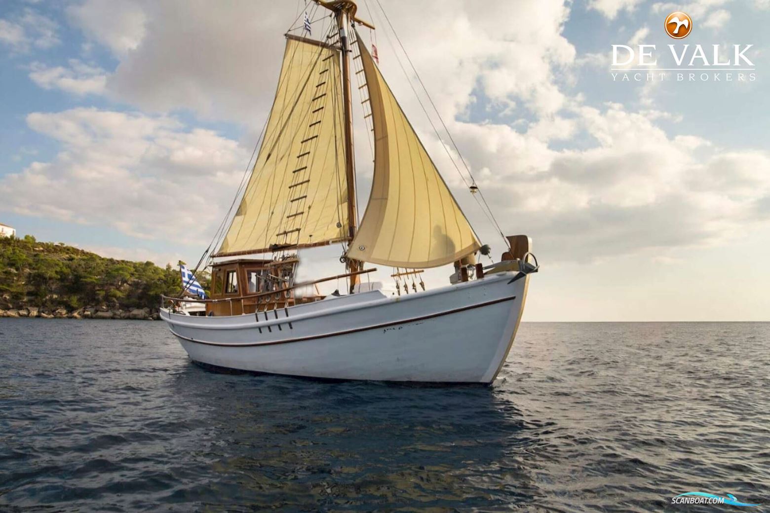 Aegean Builders Caique 12 Trehantiri Motorseglar 2015, med Perkins motor, Grekland