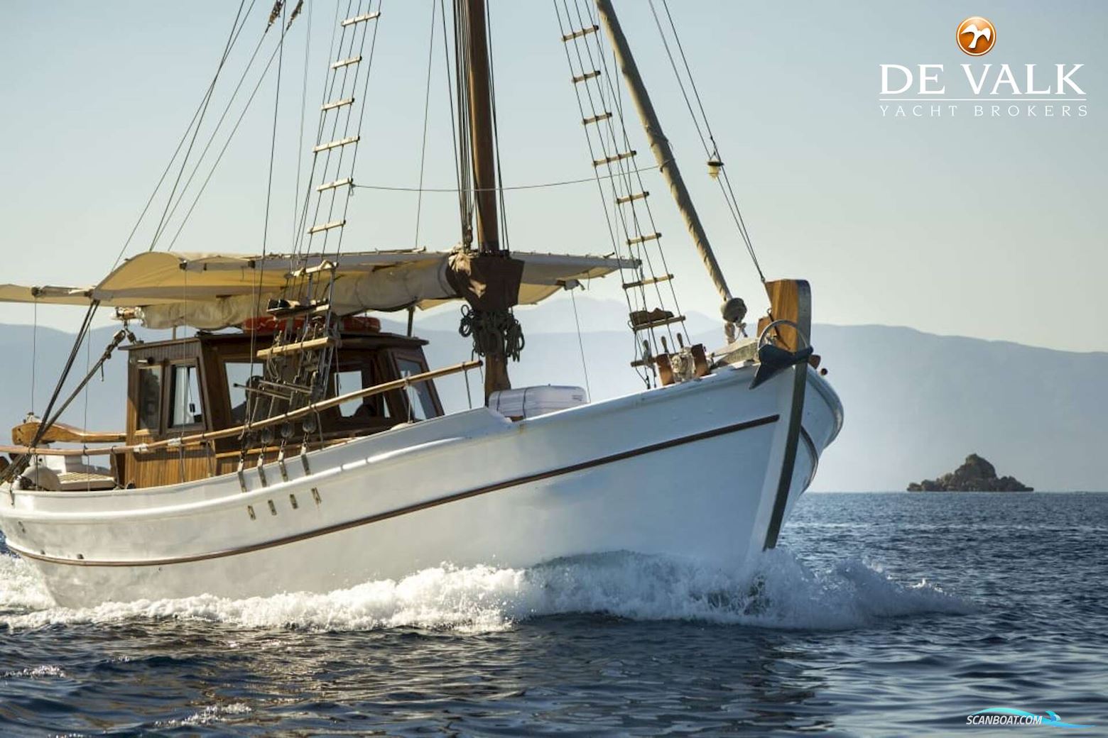Aegean Builders Caique 15 Trehantiri Motorseglar 2015, med Perkins motor, Grekland