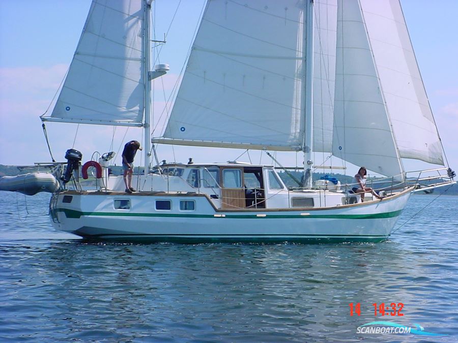 Motorsejler 12,5 m. Spray Motorseglar 1989, med Perkins motor, Danmark