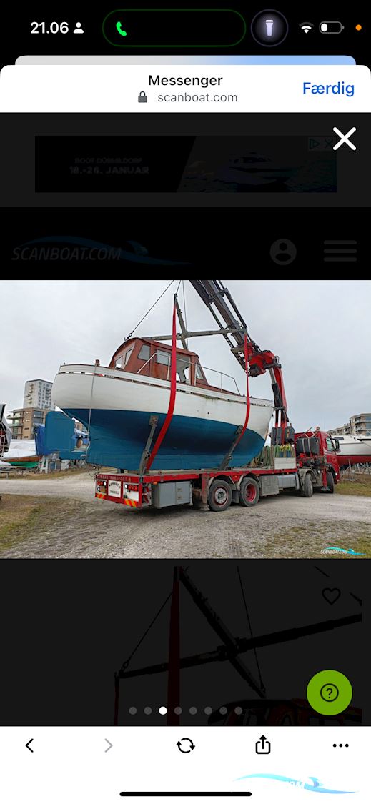 Wooden Fjord Cutter Motorsegler 1965, mit Volvo Penta MD31A 46KW 62HP motor, Dänemark