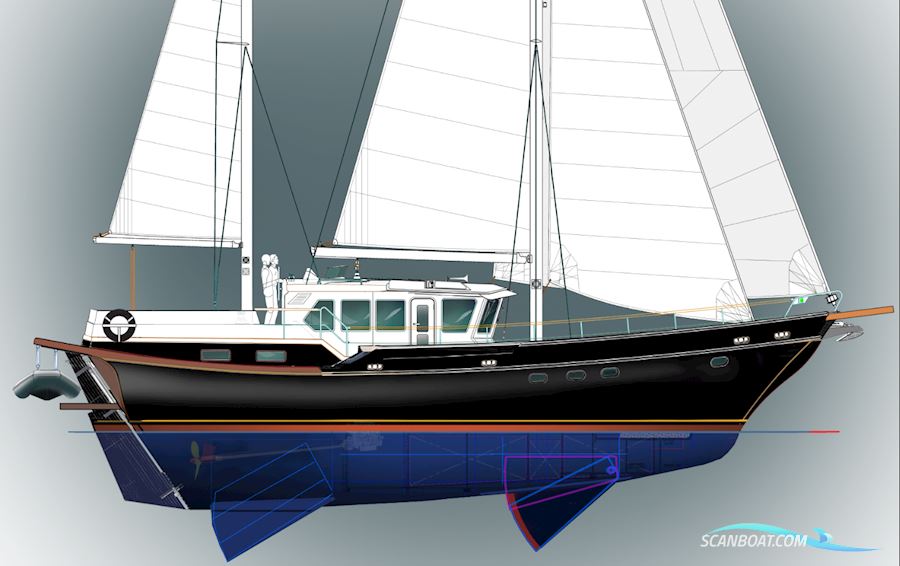 53ft Motorsailer, Shallow Water, Lifting Keel, Ketch Rigged