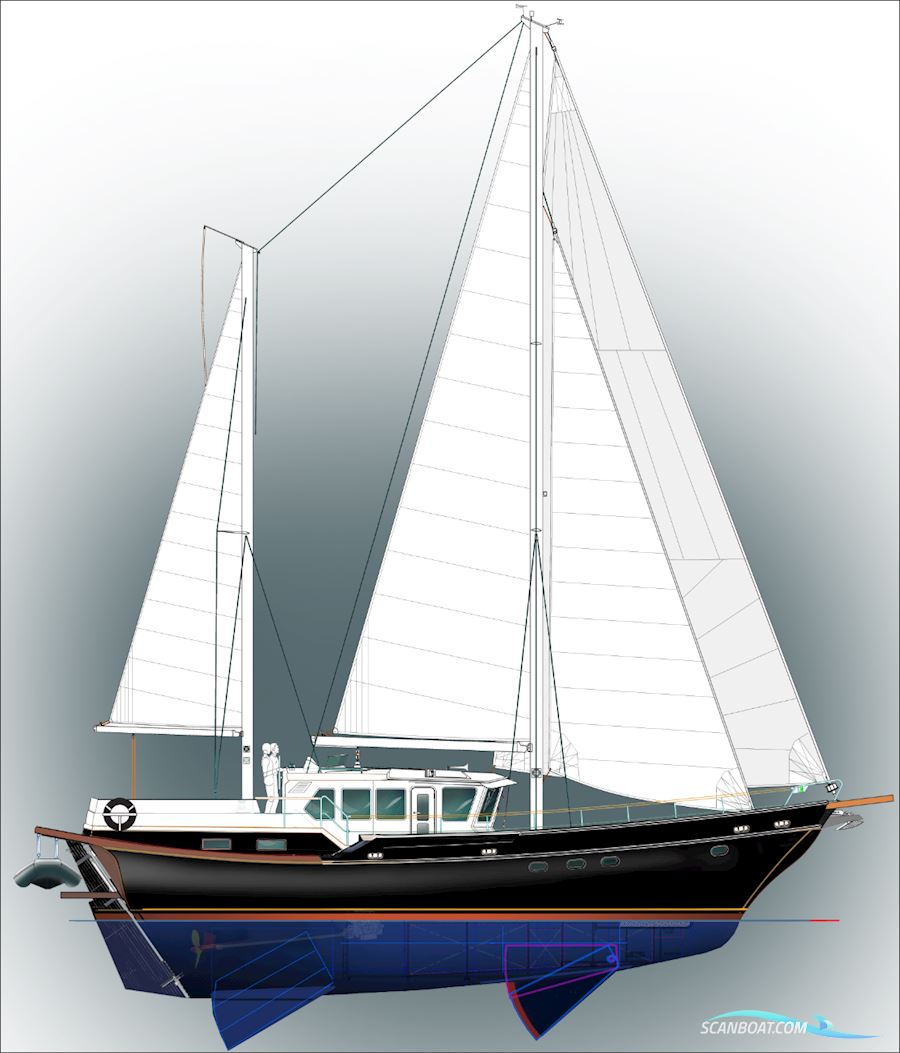 53ft Motorsailer, Shallow Water, Lifting Keel, Ketch Rigged