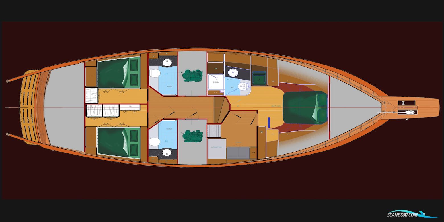 53ft Motorsailer, Shallow Water, Lifting Keel, Ketch Rigged