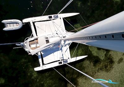Dragonfly 920 Extreme Multihull boten 2007, met Honda BF15J motor, Denemarken