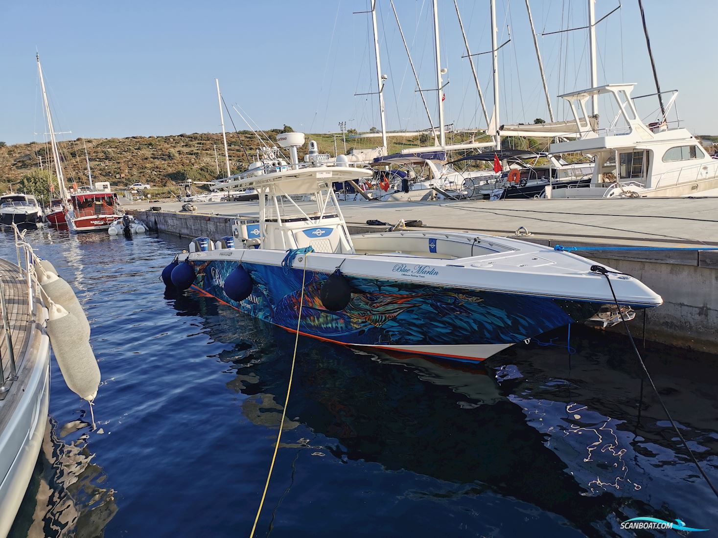 Fauntain 38 Power boat 2007, with Evinrude engine, Turkey