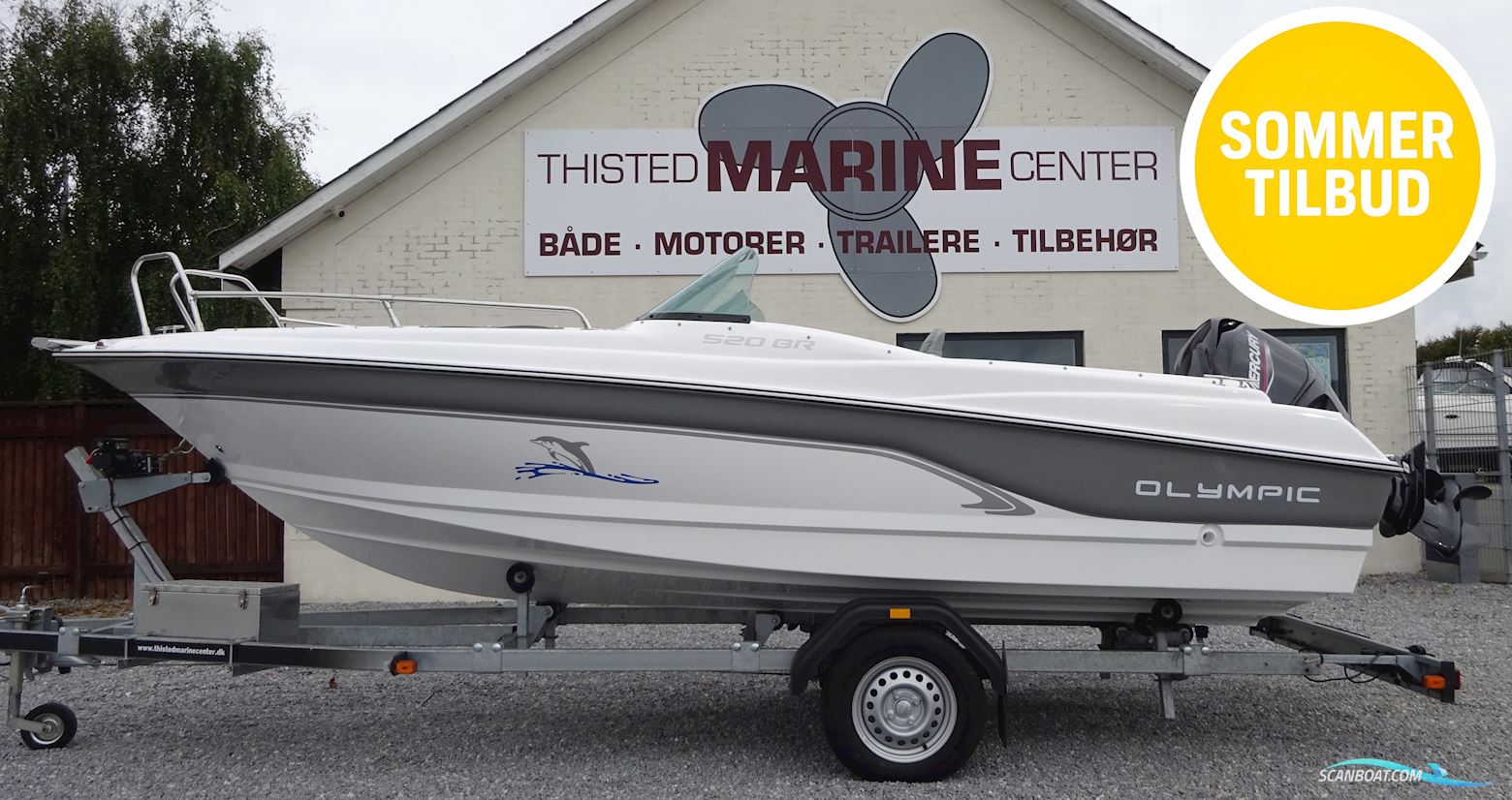 Olympic 520BR Med 60 hk Mercury Powerboat 2022, with Mercury engine, Denmark