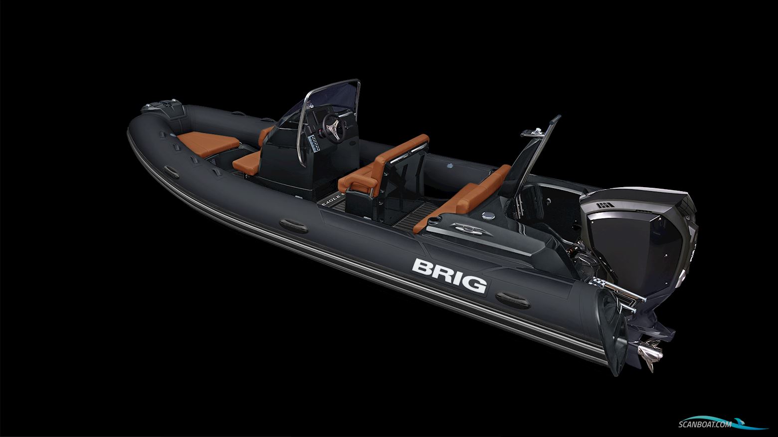 Brig E6 Eagle Rubberboten en ribs 2025, met Yamaha F100LB motor, Denemarken