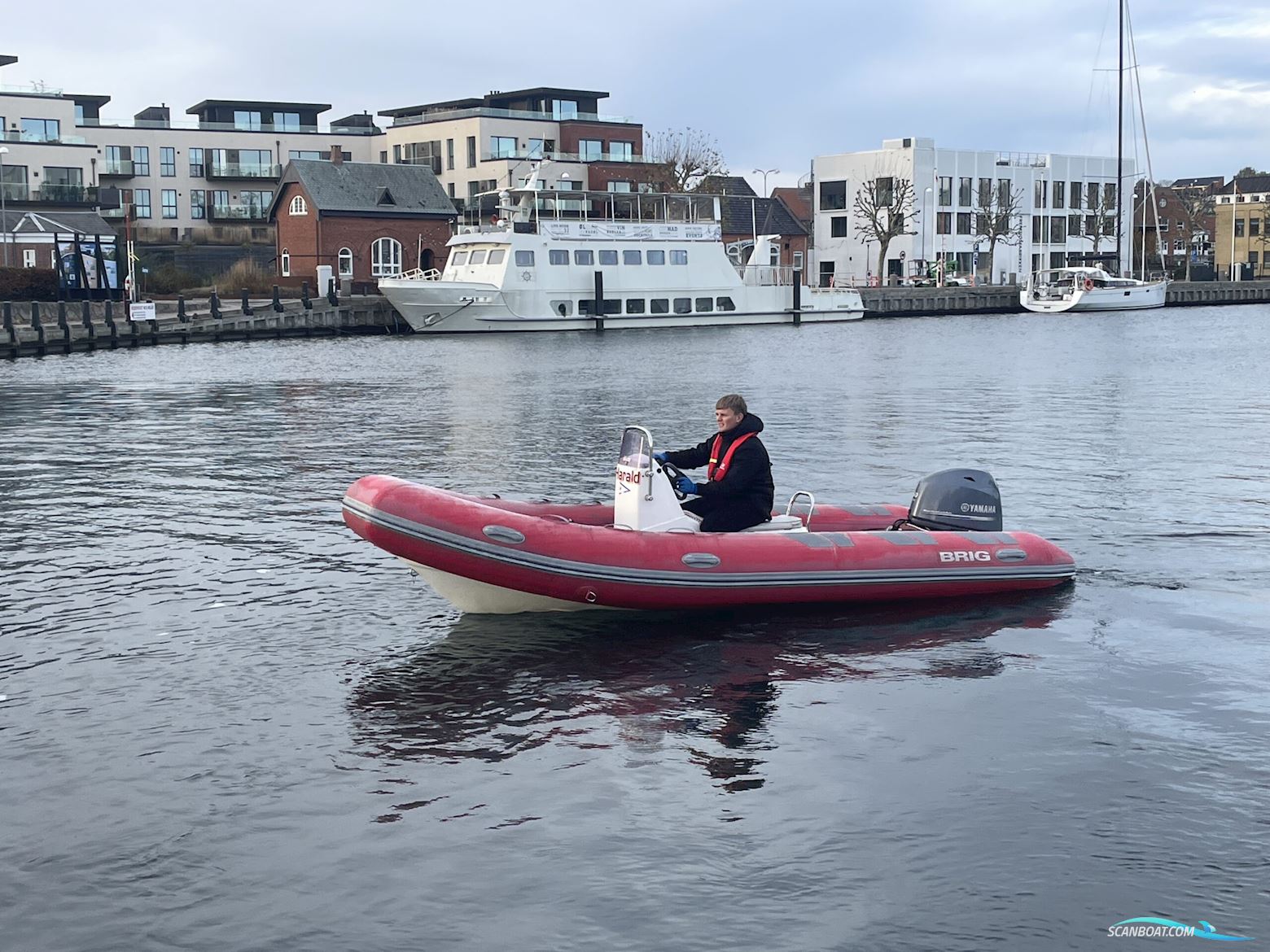 Brig F500S Falcon Rider Rubberboten en ribs 2017, met Yamaha F50Hetl motor, Denemarken