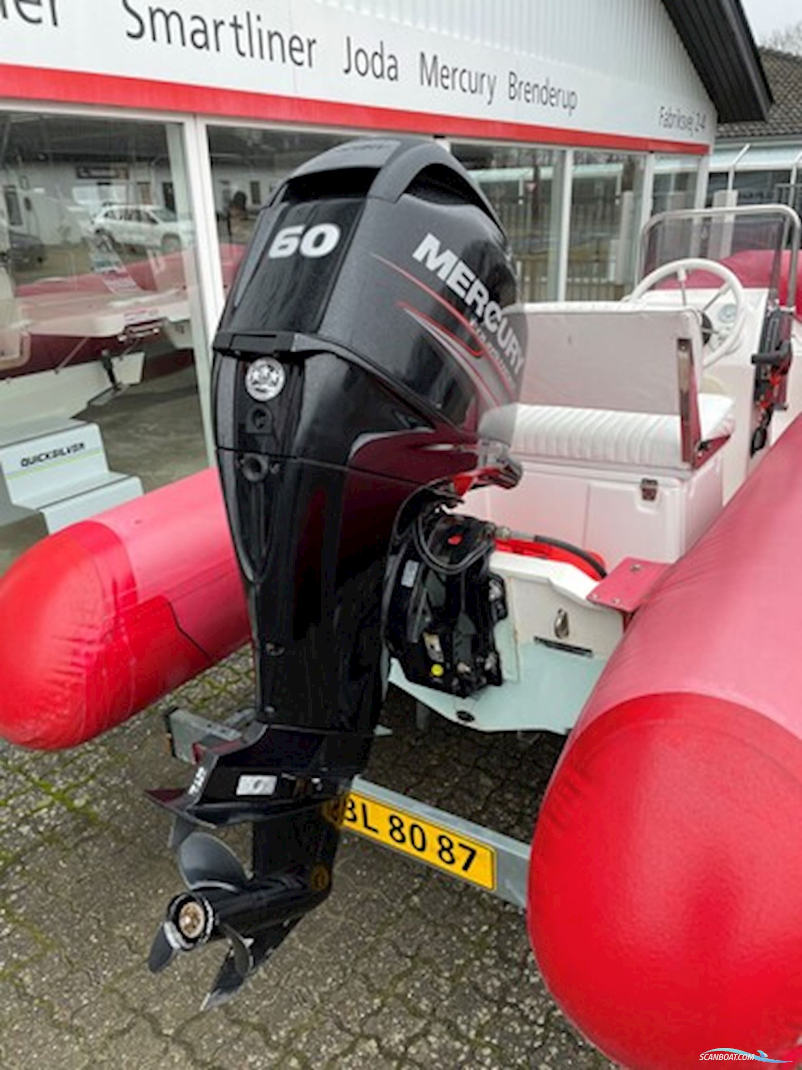 Brig Falcon F450 S Med Mercury F60 Elpt Efi og Brenderup 600 kg Trailer