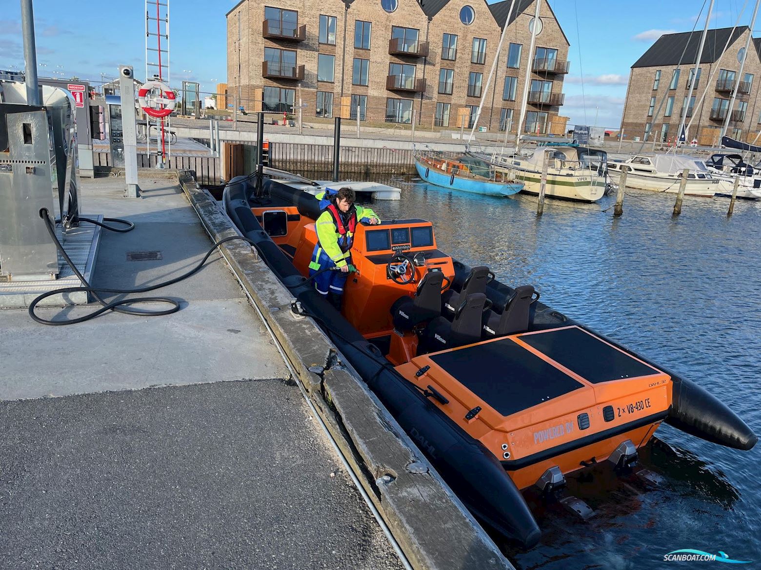 Dahl 32 Ribbåd Performance Verdens Hurtigste Rubberboten en ribs 2015, met Volvo V8-430 motor, Denemarken