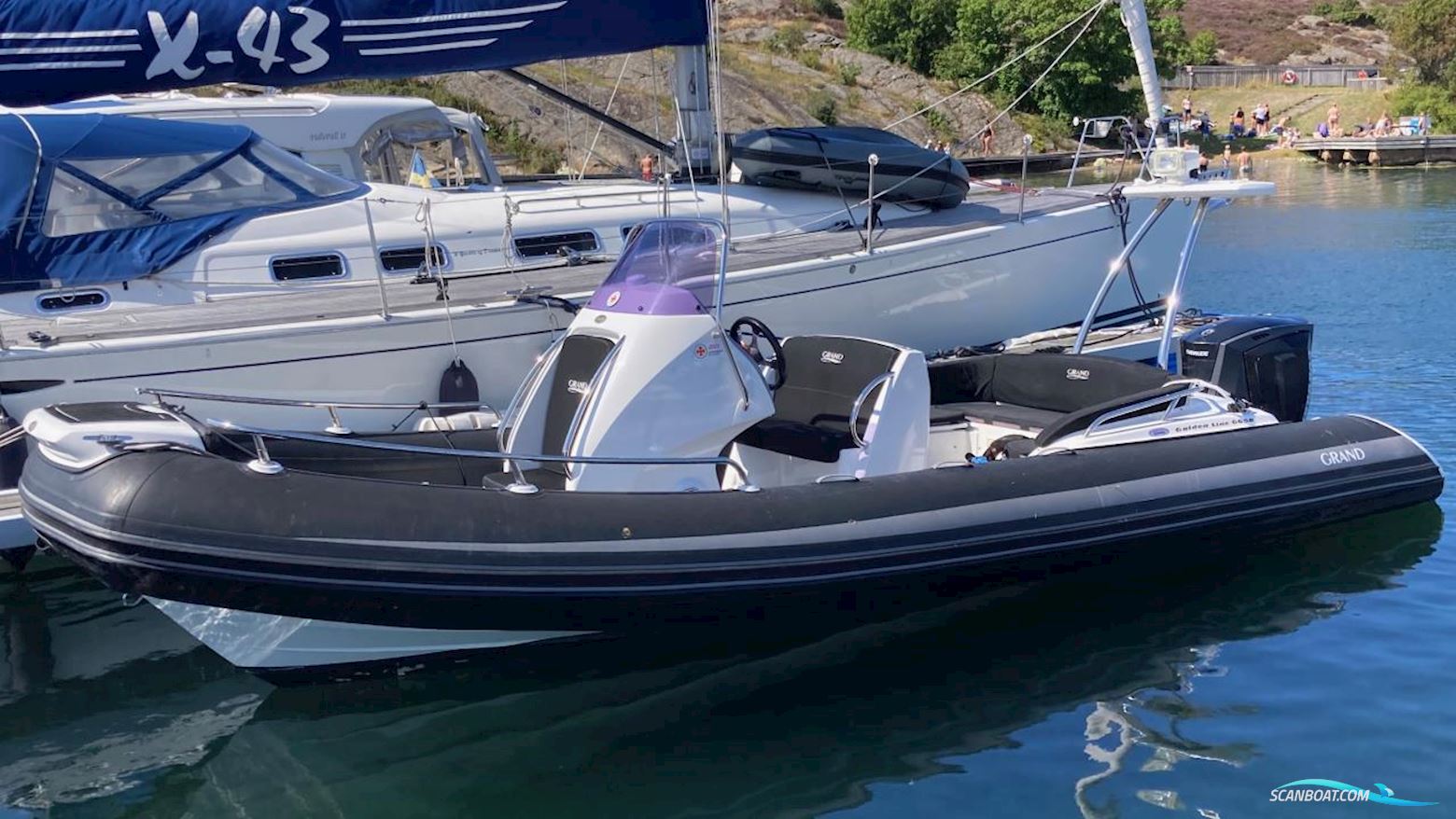 Grand Golden Line G650 Rubberboten en ribs 2015, met Evinrude motor, Sweden