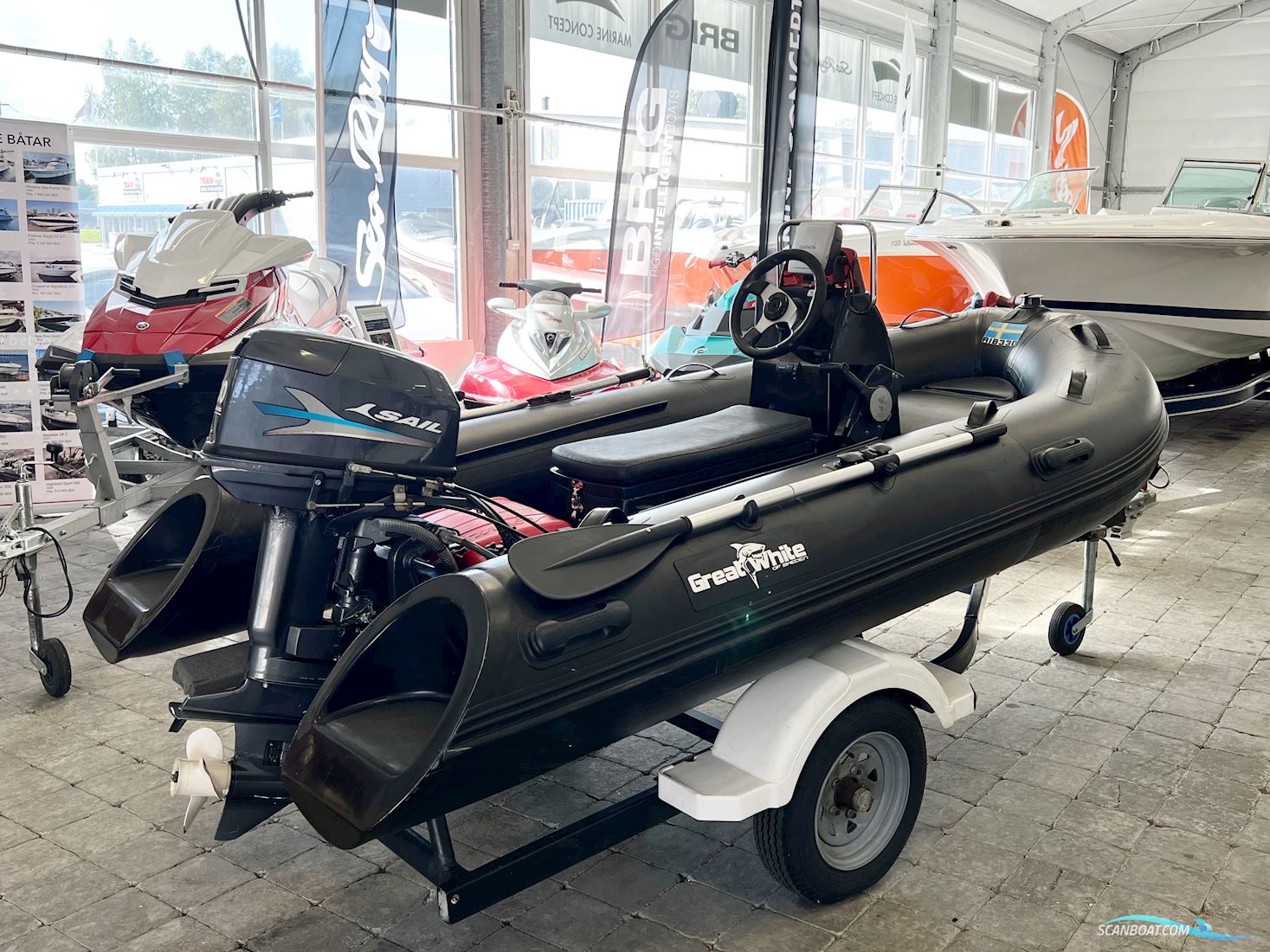 Greatwhite 330 Rubberboten en ribs 2020, met Sail 20 hk motor, Sweden