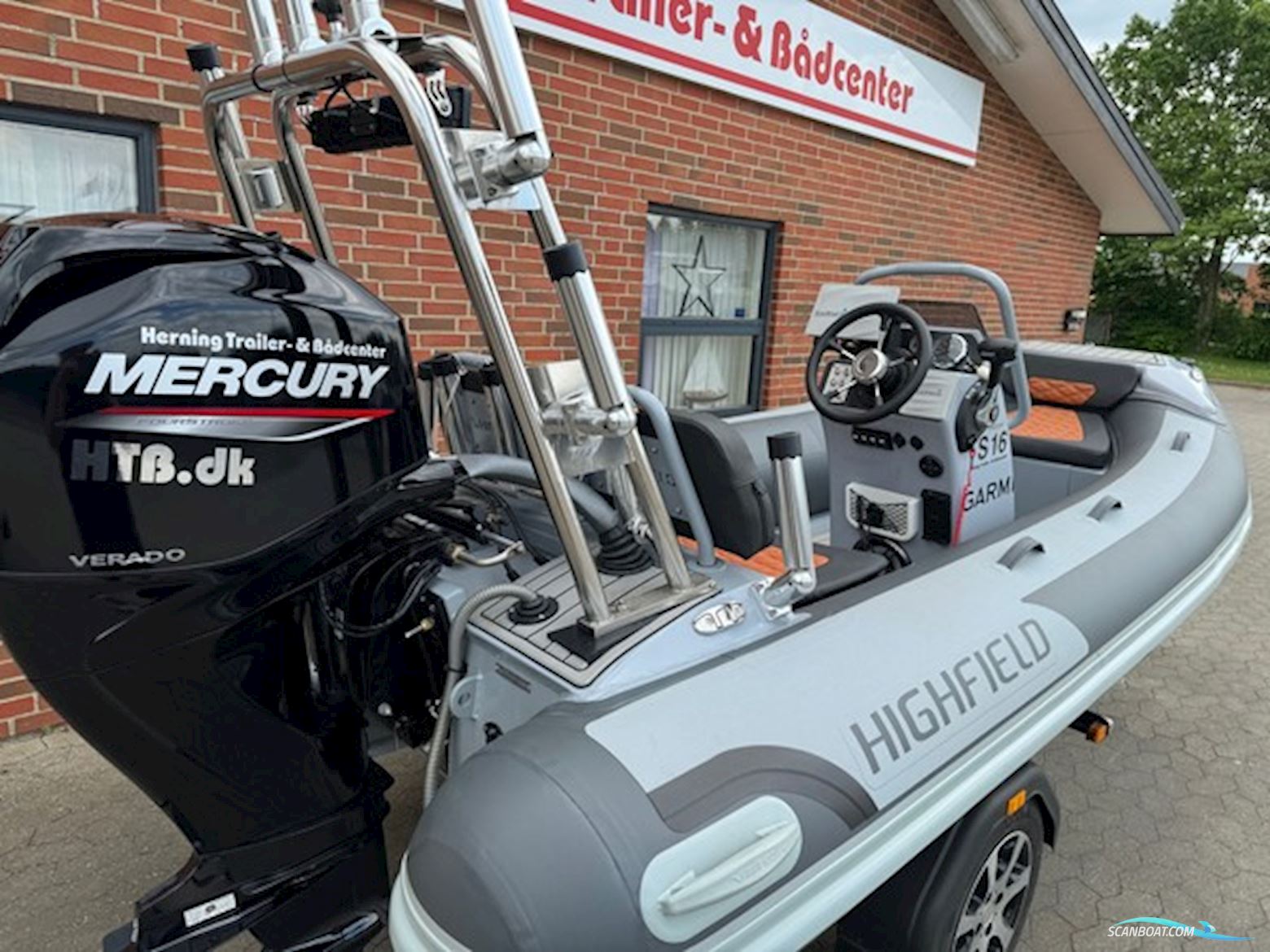 Highfield CL380DL m/Mercury F60 hk Efi 4-Takt og Brenderup Trailer - NU Nedsat KR. 15.000,- !