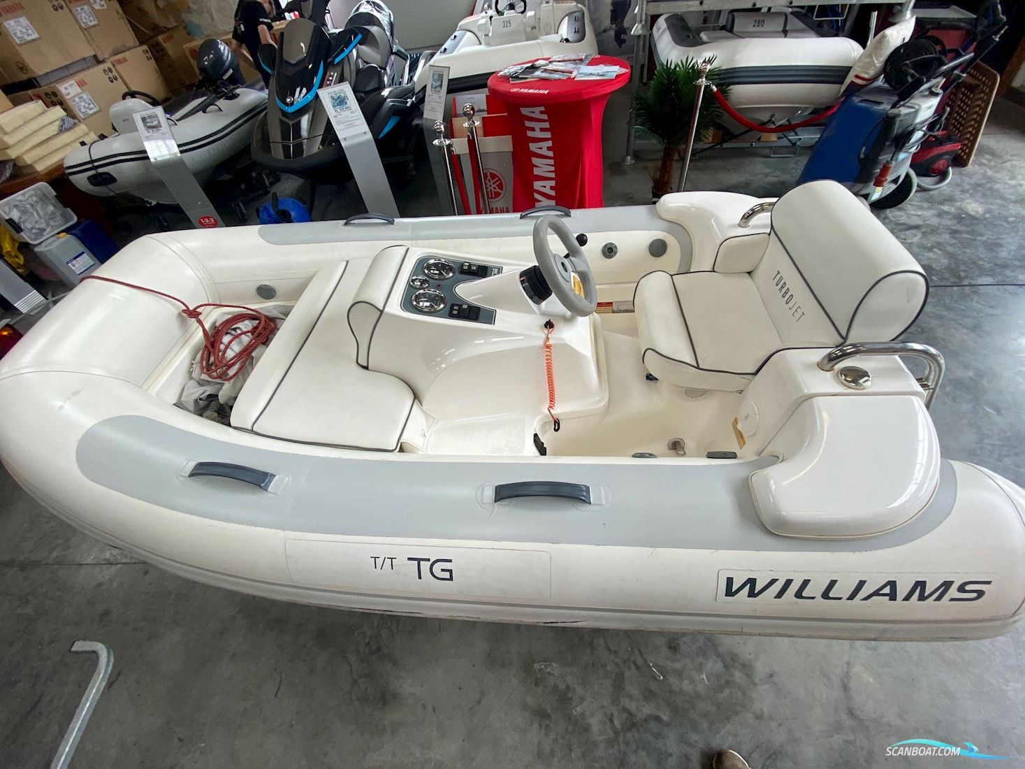 Williams 285 Turbojet Rubberboten en ribs 2011, met Weber Mpe750 motor, Denemarken
