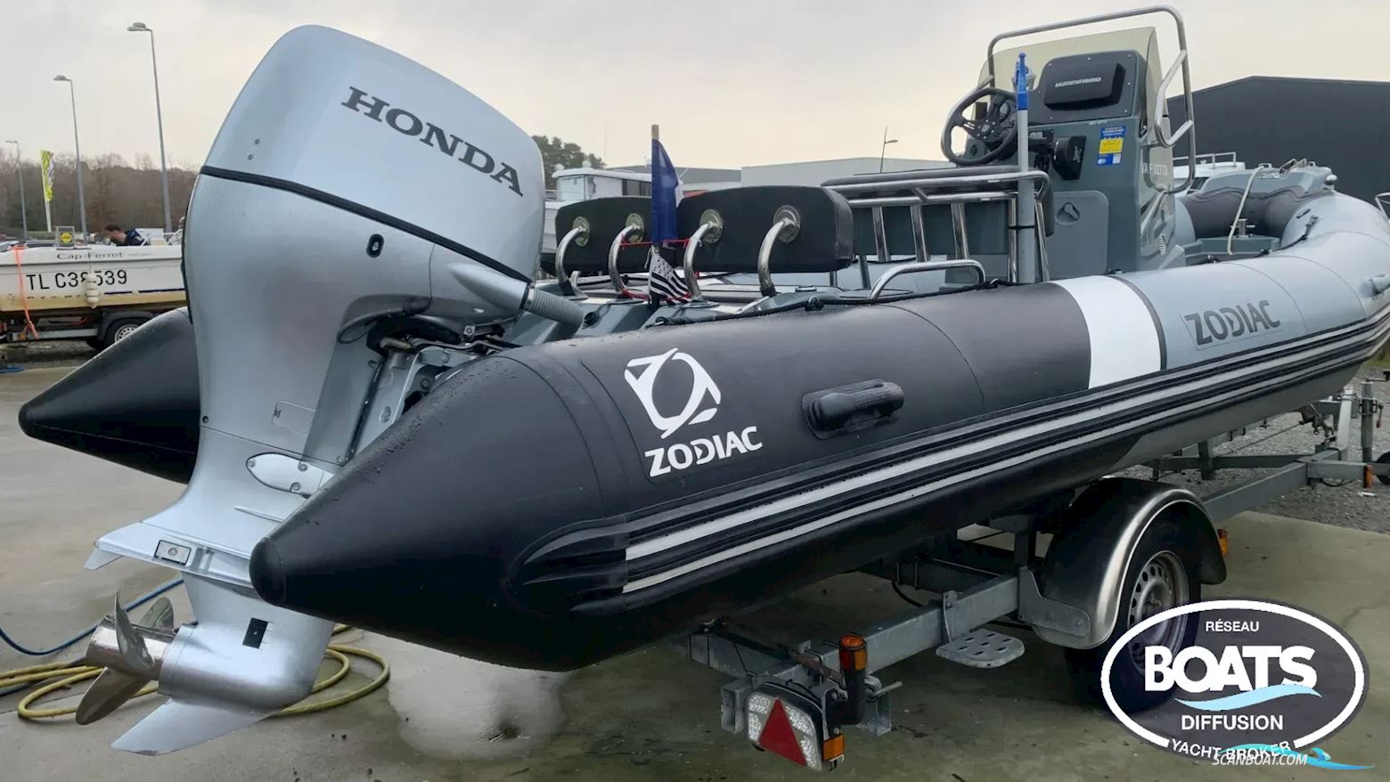 Zodiac Pro Open 650 Rubberboten en ribs 2015, met Honda motor, France