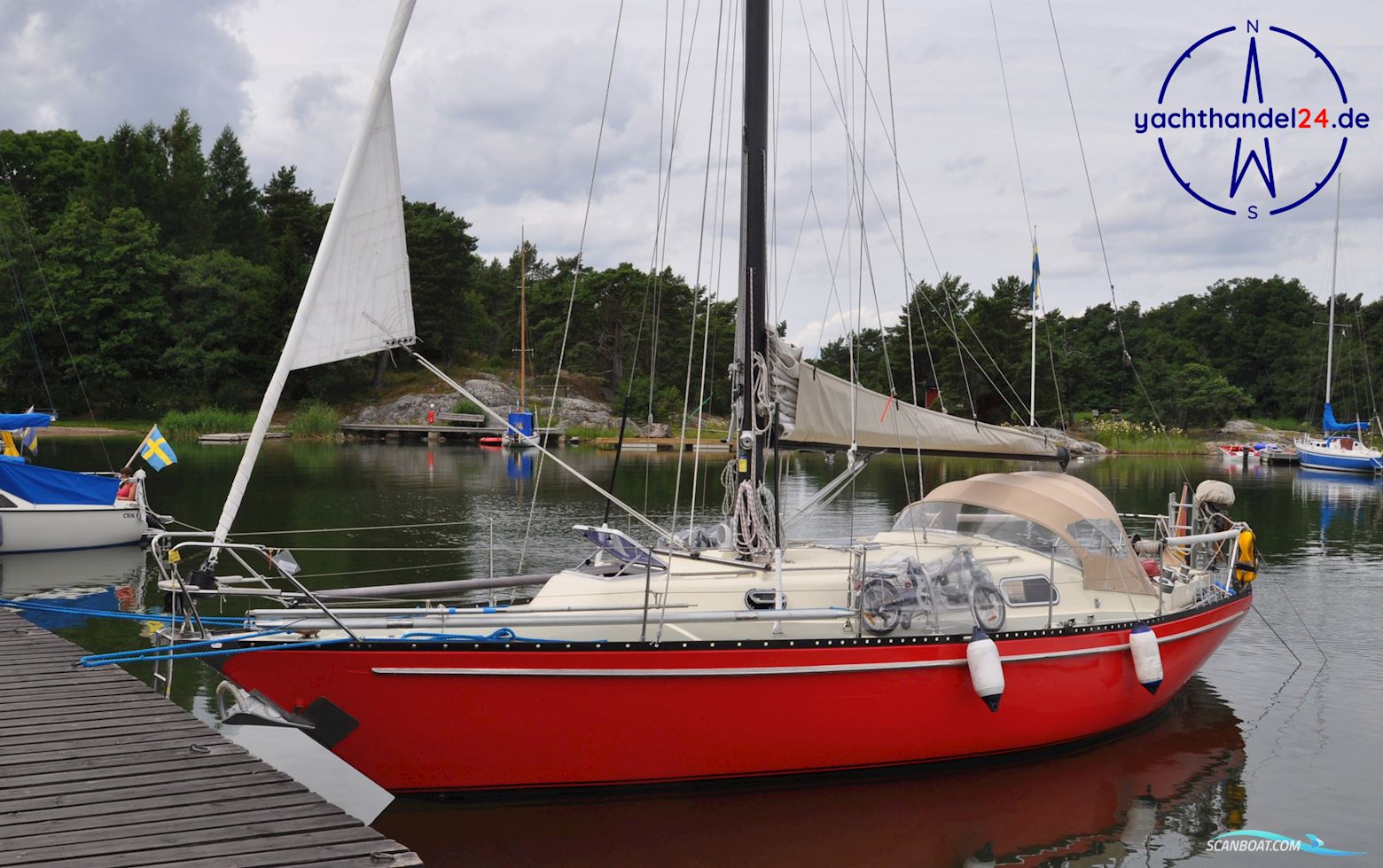 Asmus Hanseat 70 B II Sailing boat 1976, with Indenor - Peugeot Xdp 4.88 engine, Germany
